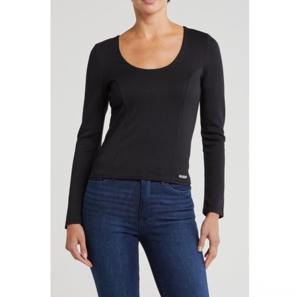Hudson Jeans Long Scoop Neck Sleeve